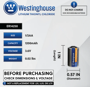 3.6V Lithium Primary Battery for Specialized Devices - Non