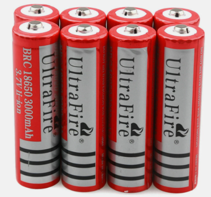 8 18650 Battery Button Top UltraFire