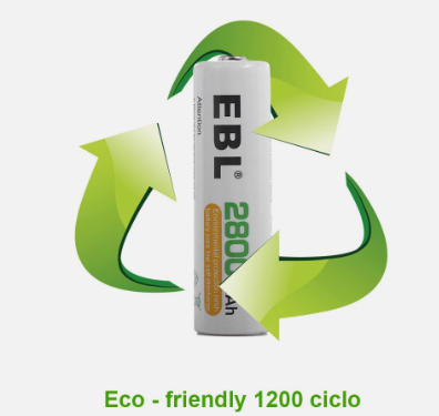 AA Rechargeable Batteries Eco clean Recycle