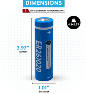 ER261020 3.6V 17Ah Double C Lithium Thionyl Chloride Battery - Primary-03-24095014
