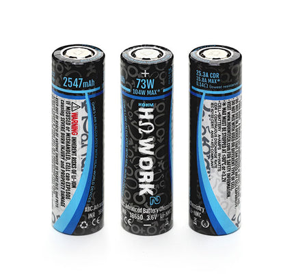 18650 3.6v Battery Flat Top 2547mAh 25.3A Battery Hohm Work