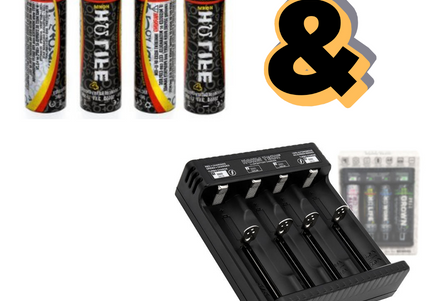 Hohm Bundle 4-Slot Charger with 4x Hohm Life Batteries Certified