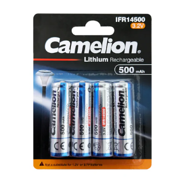 IFR14500 Lithium Iron Phosphate Rechargeable Battery-4pack