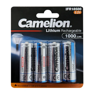IFR18500 Lithium Iron Battery 4 Pack