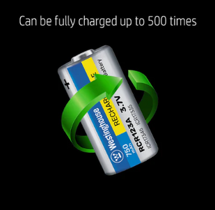 RCR123A charge 500 times