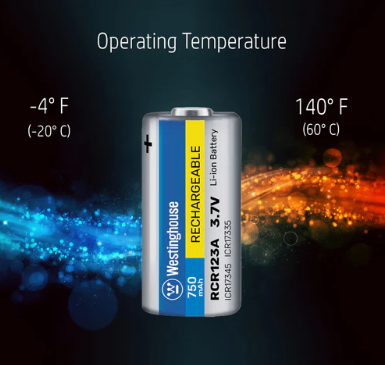 RCR123A charge 500 times temps