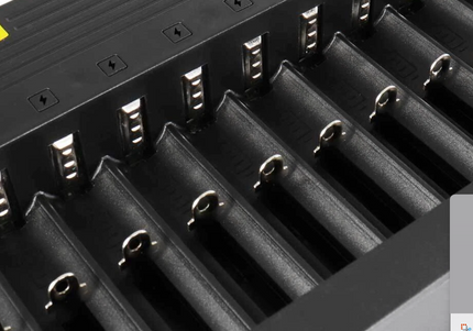 10 Slot Battery Charger for 18650, 21700, 20700 and more