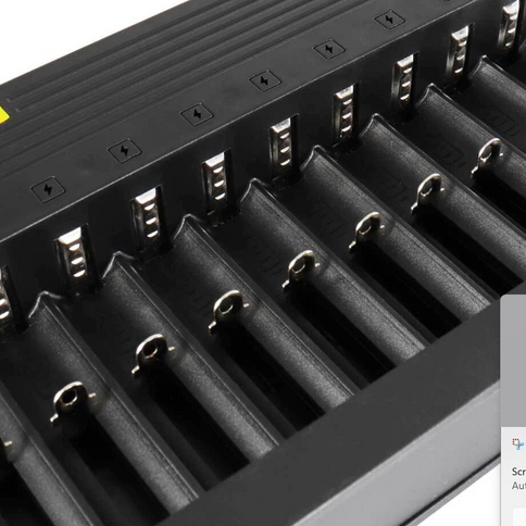 10 Slot Battery Charger for 18650, 21700, 20700 and more