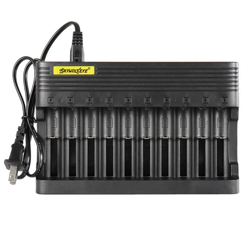 10 Slot Battery Charger for 18650, 21700, 20700 and more