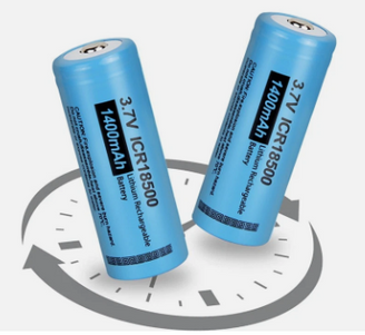 ICR18500 Button Top 1400mAh 3.7V Li-Ion Rechargeable Battery (4 Pack)