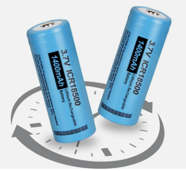 ICR18500 Button Top 1400mAh 3.7V Li-Ion Rechargeable Battery (4 Pack)