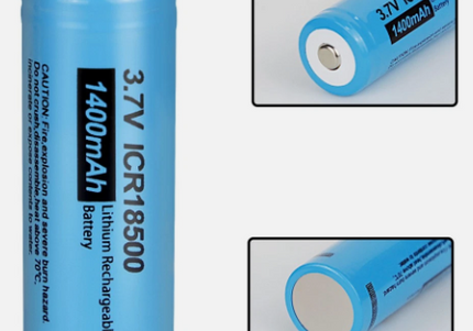 ICR18500 Button Top 1400mAh 3.7V Li-Ion Rechargeable Battery (4 Pack)