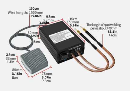 Spot Welder Machine DIY Kit 18650 Battery Spot Welding Pen  specs