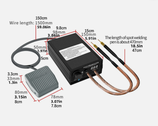 Spot Welder Machine DIY Kit 18650 Battery Spot Welding Pen  specs