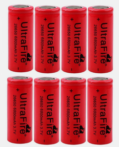 UltraFire 26650 8 Cells Side by Side