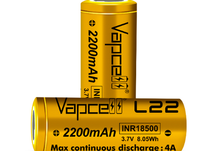 Vapcell 18500 L22 2200mah 4A side