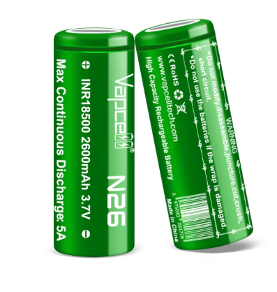 Vapcell 3.7V 18500 2600mah 5a N26 Li-ion Battery Rechargeable